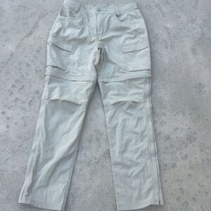 REI Women's Tan Nylon Convertible Zip off Hiking Pants Size 10